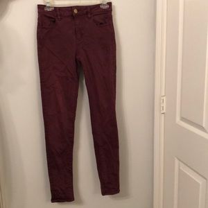 American Eagle Outfitters Maroon High rise jeans